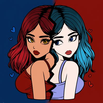 realistic girl split