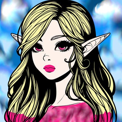 elf girl realistic dark fantasy