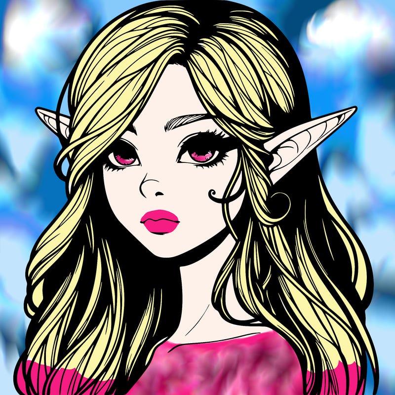 elf girl realistic dark fantasy