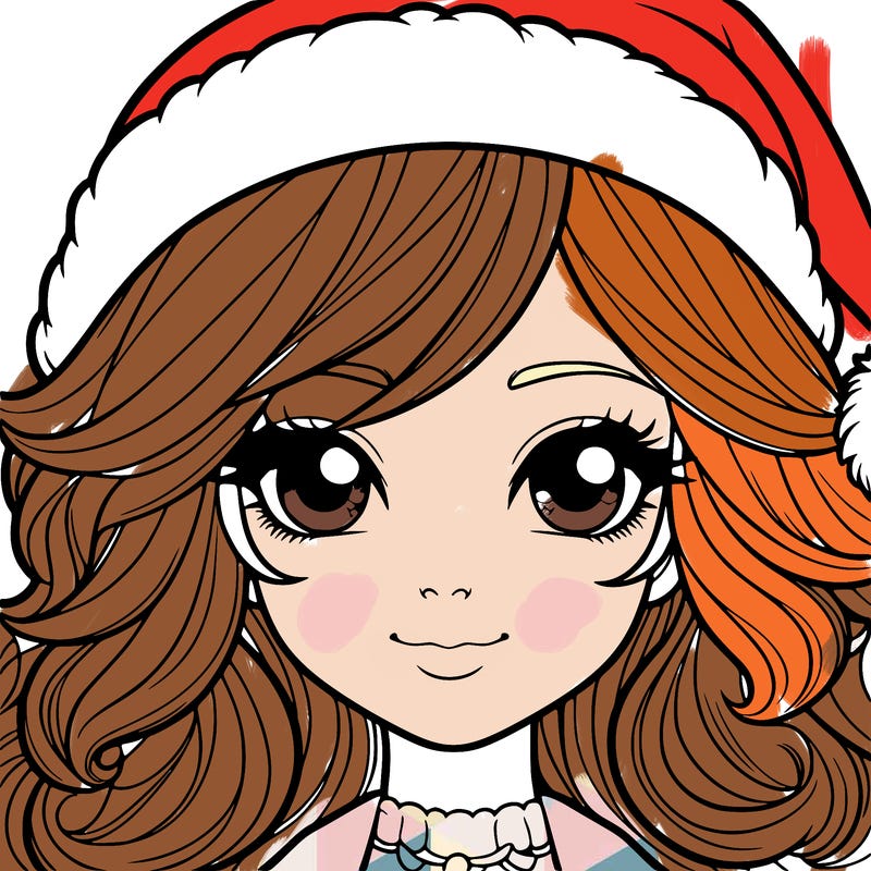 realistic christmas girl