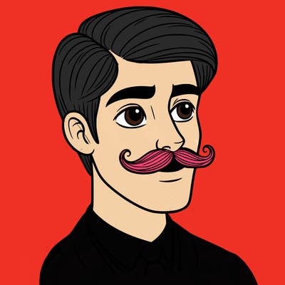 a man with a fine mustache