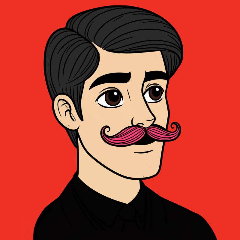 a man with a fine mustache