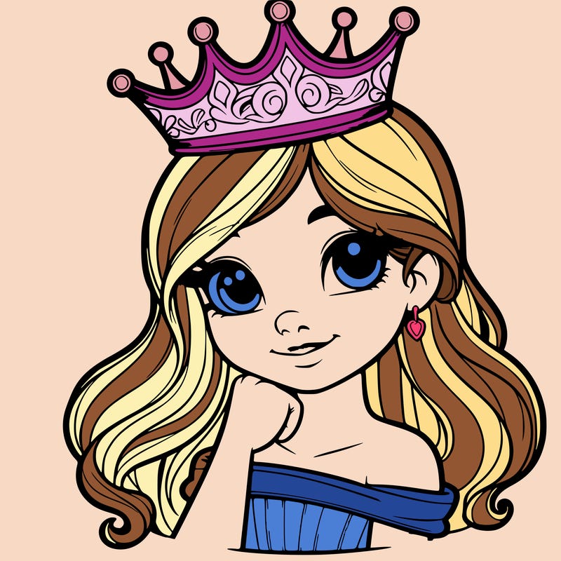 a realistic princess with a realistic crown