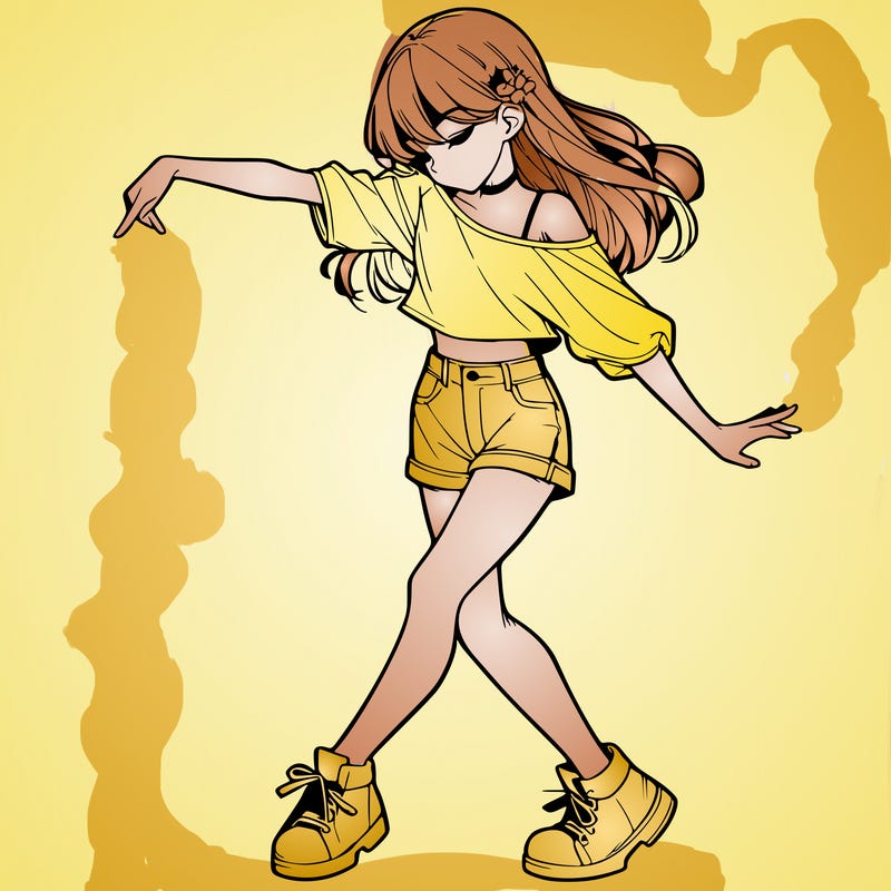 realistic girl danceing