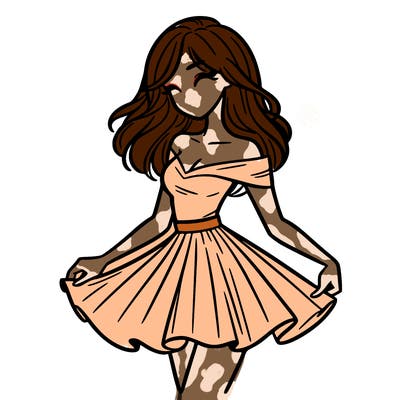 woman in skirt