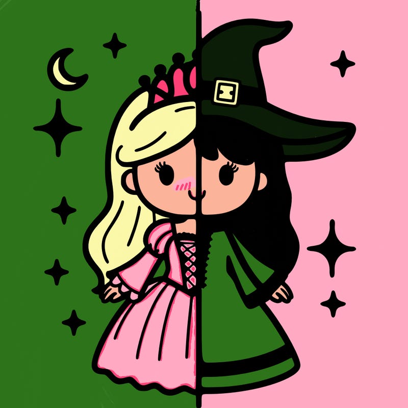 split princess and witch