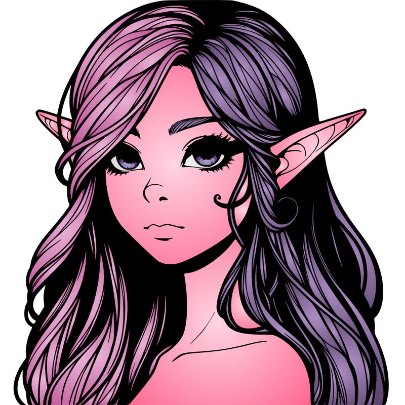 elf girl realistic dark fantasy