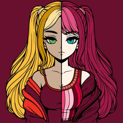 realistic girl split