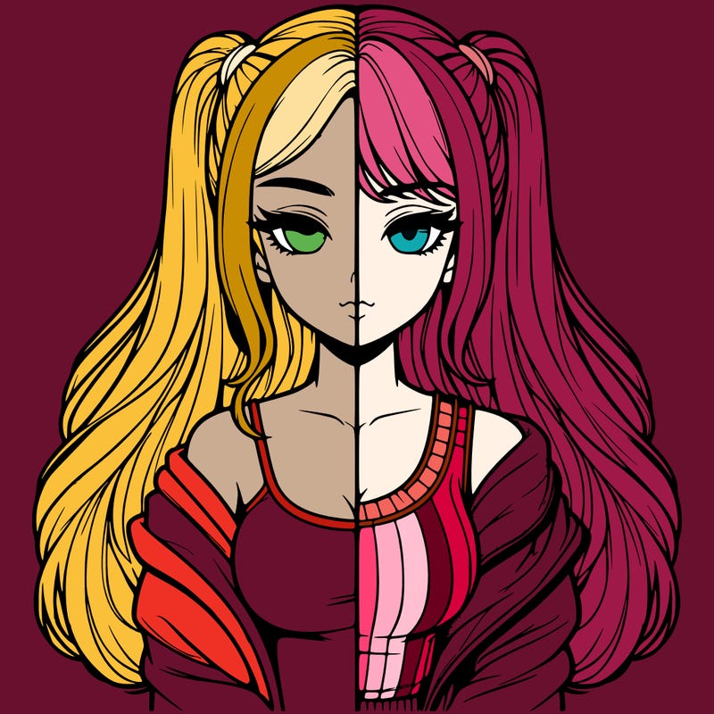 realistic girl split