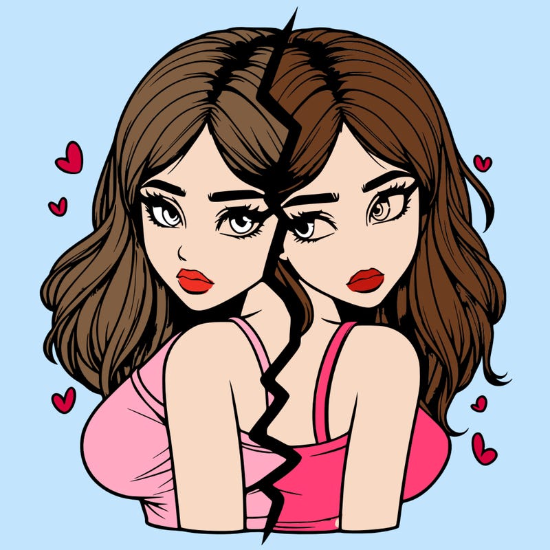 realistic girl split