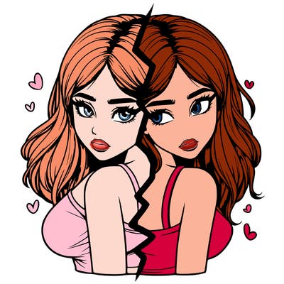 realistic girl split