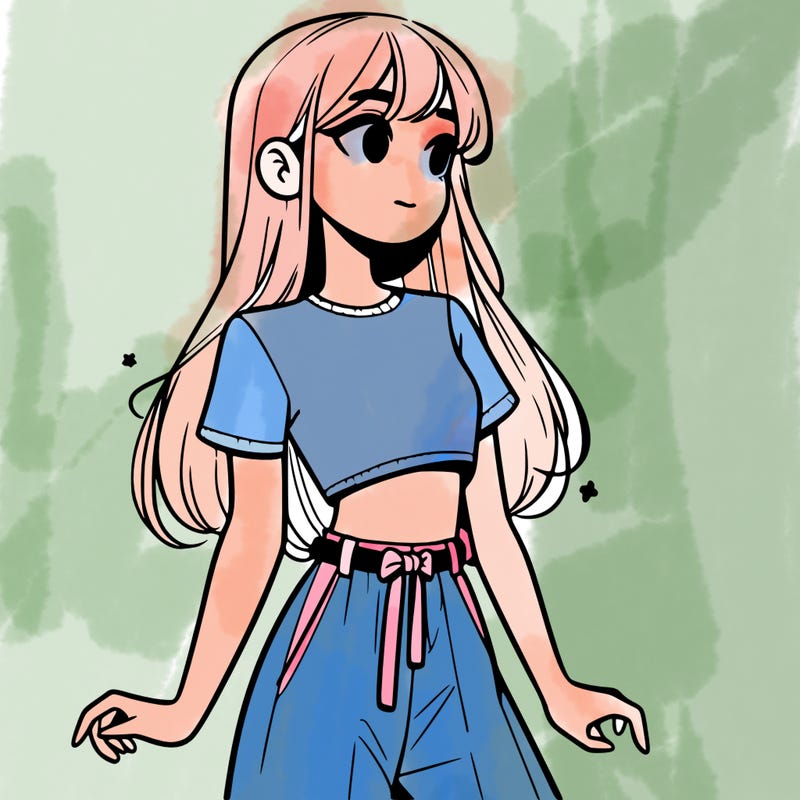 girl in a cute crop top