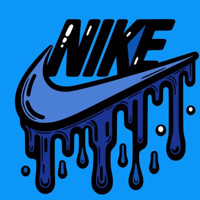 dripping nike logo