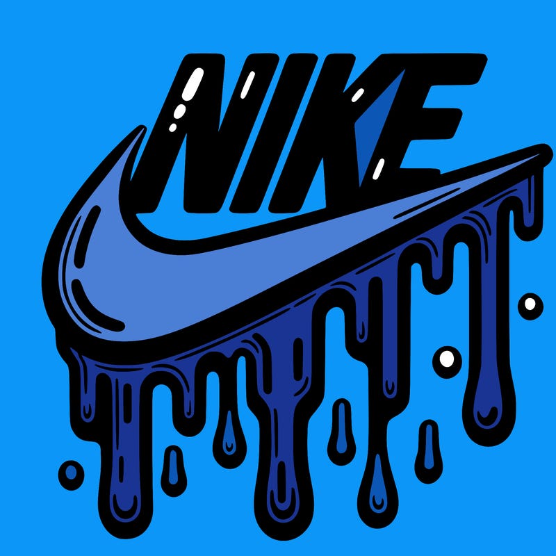 dripping nike logo