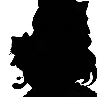 an anime girl holding a kitten