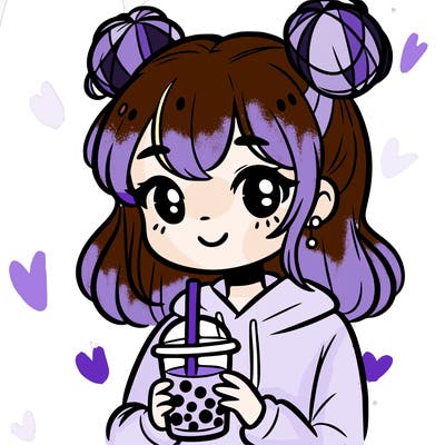girl with boba tea