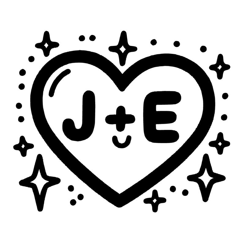 j + e heart