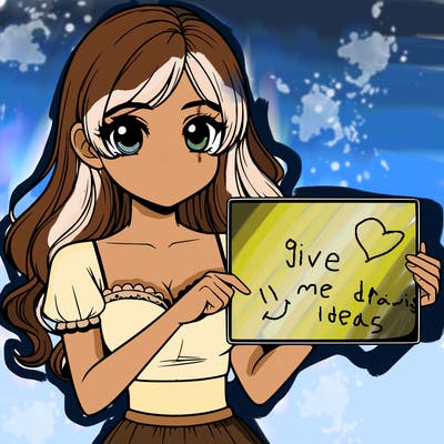 realistic pretty girl holding blank sign