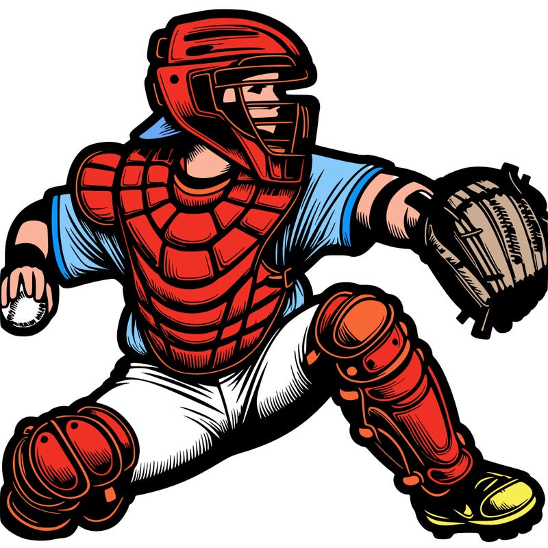 softballl catcher realistic