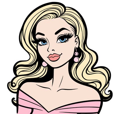 bold and clean: beautiful coquette woman