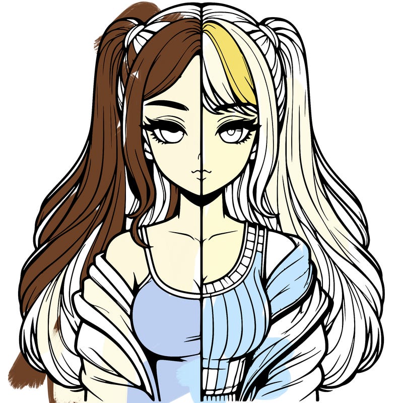 realistic girl split