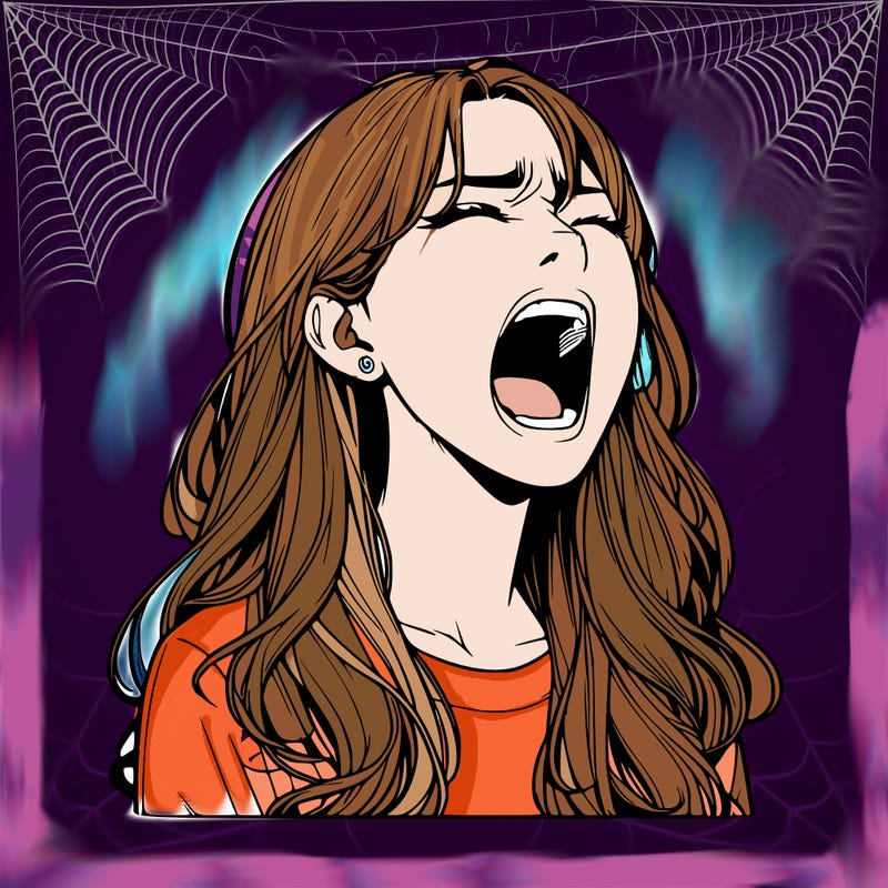 screaming realistic, girl
