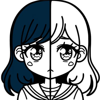 a split of a girl