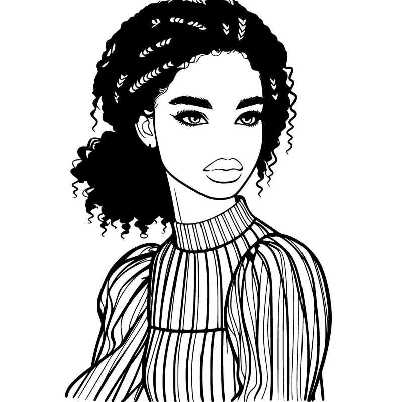a fashion model who is an african american person realistic