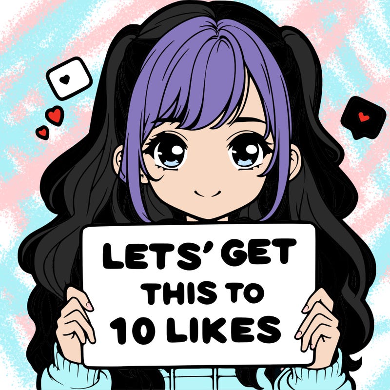 girl holding up sign that says let’s get this to 10 likes realistic