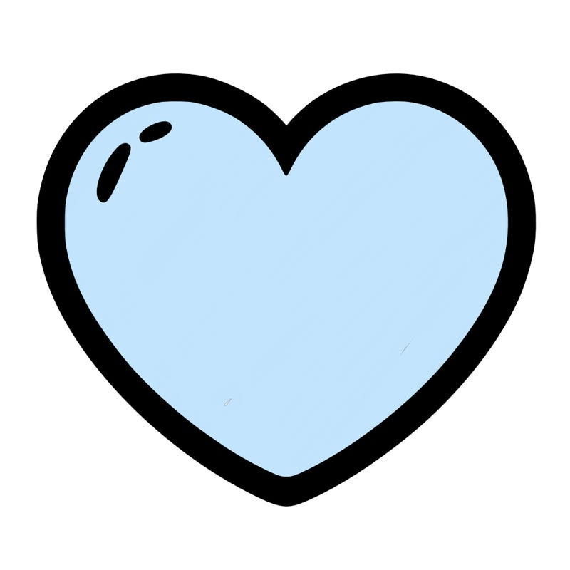 a blank heart