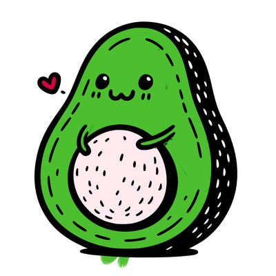 an avocado hugging an avocado
