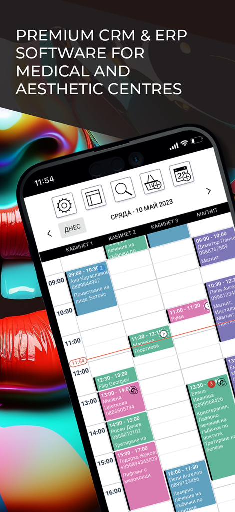 Fashion Point Premium CRM&ERP - Interfaz de programación de citas de CRM y ERP Fashion Point para clínicas de estética