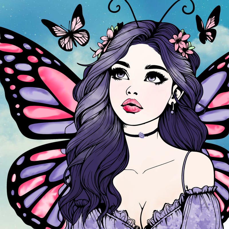 butterfly fairy realistic girl