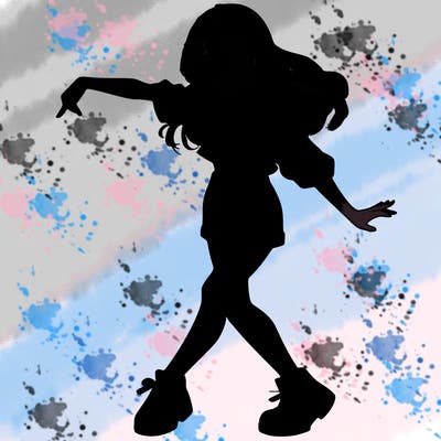 realistic girl danceing