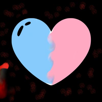 a blank heart