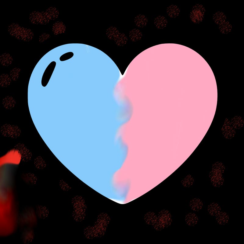 a blank heart