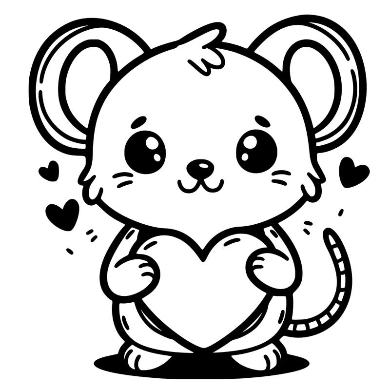 animal holding heart