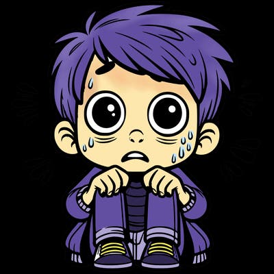 scared boy