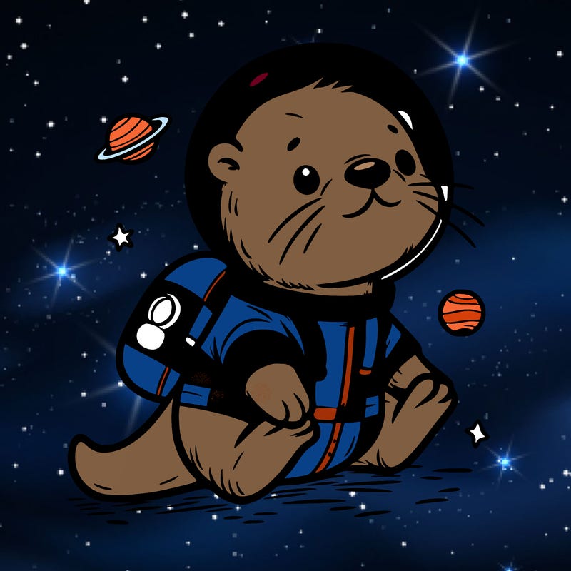 otter in a space suit