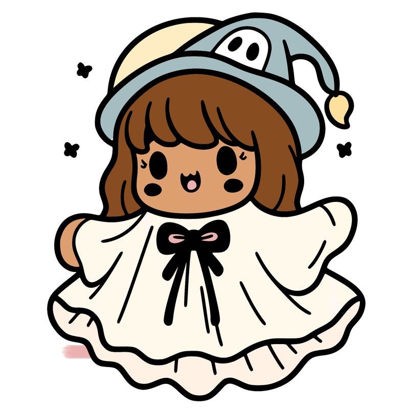 halloween girl in a ghost costume