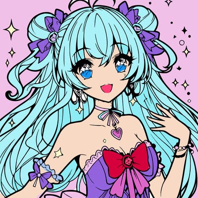 gorgeous anime magical girl