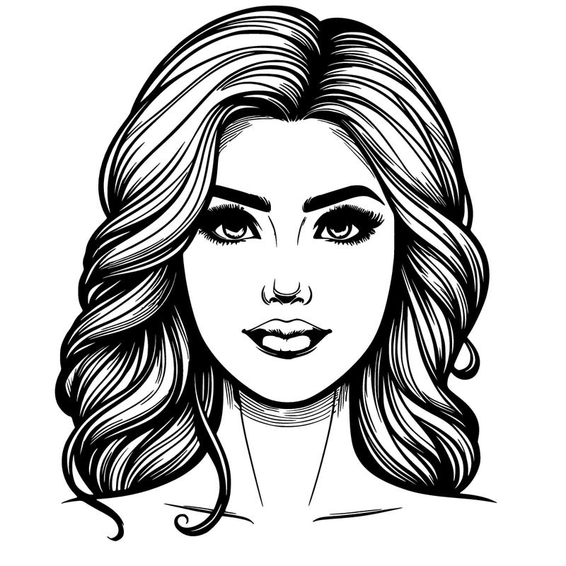 realistic beautiful woman face