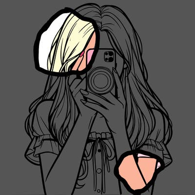 a realistic girl holding her phone taking pictures
