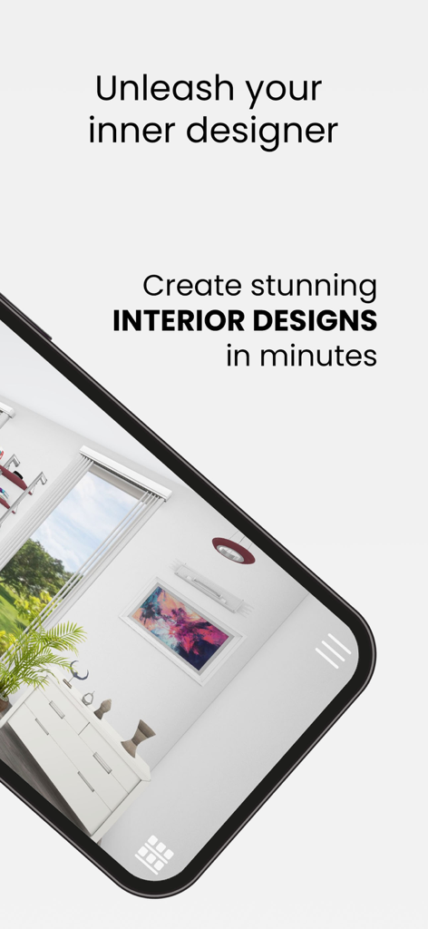 Home Decor - House Design Game - Home Decor ゲームのリアルなインテリアルームデザインを表示するモバイル画面