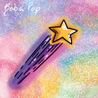 a shooting star in the sky