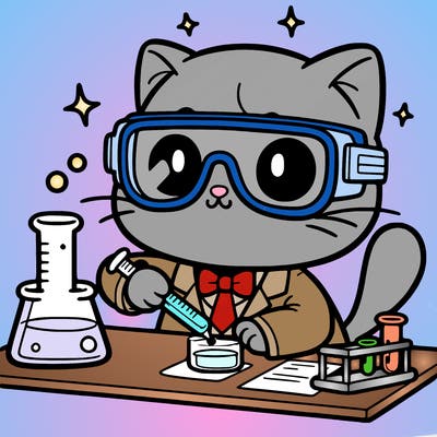 scientist cat