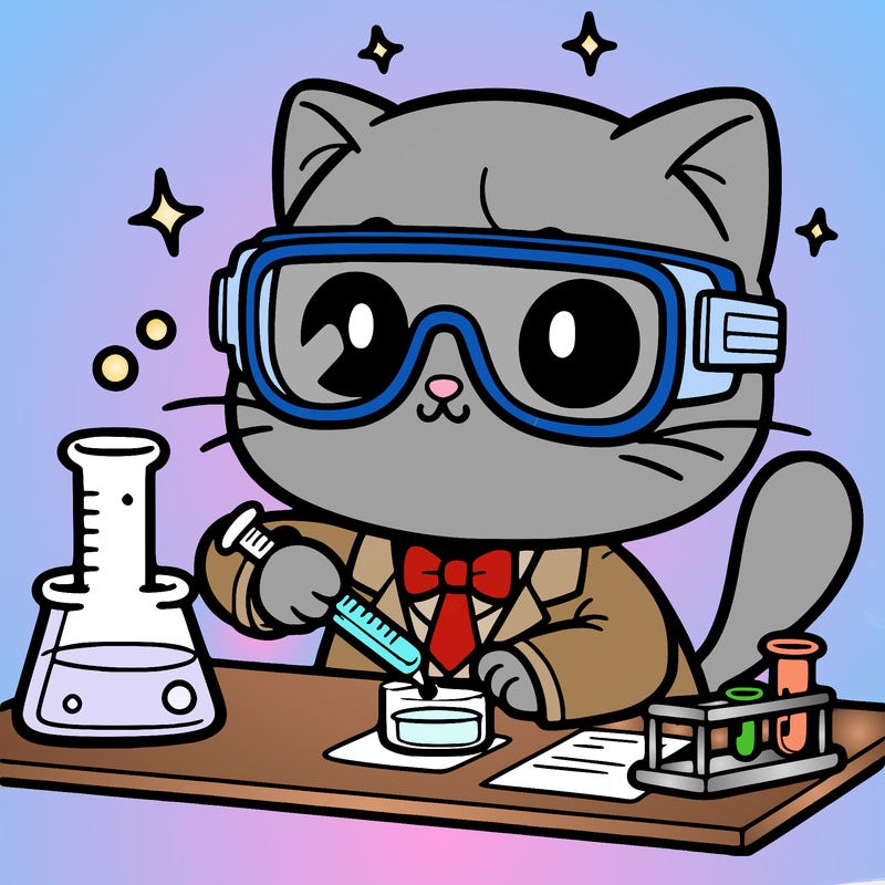 scientist cat