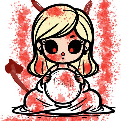 girl with a glowing orb