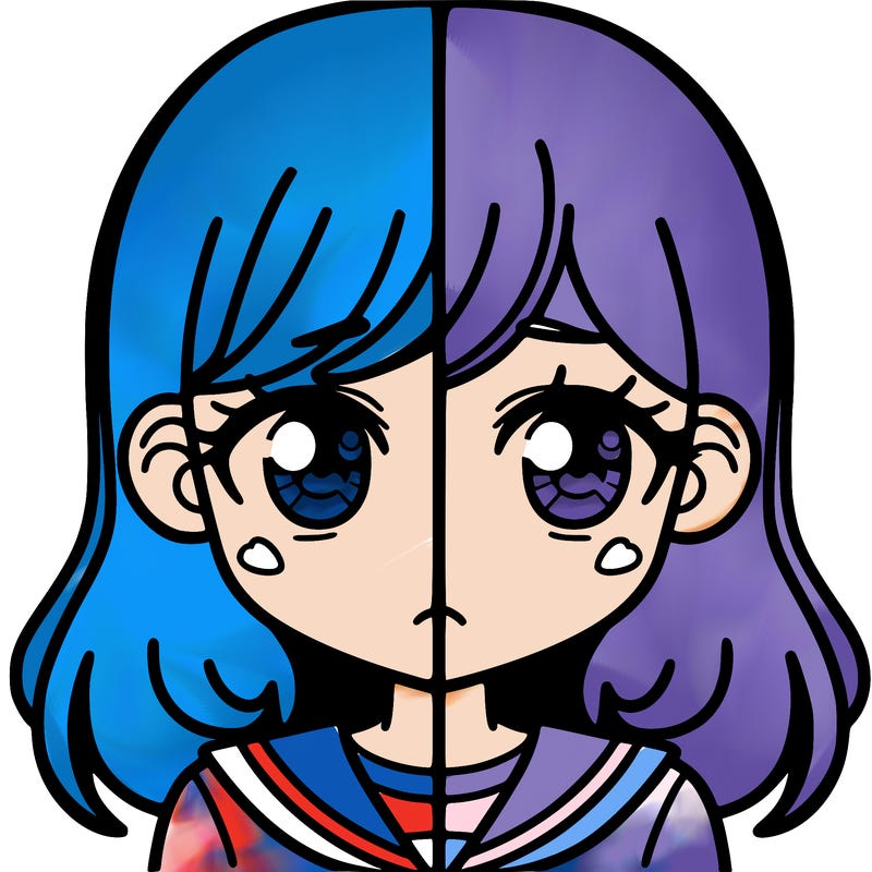 a split of a girl