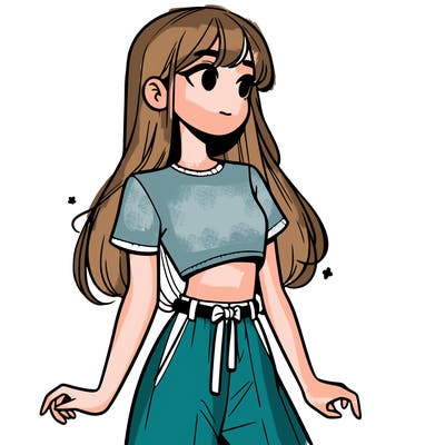girl in a cute crop top